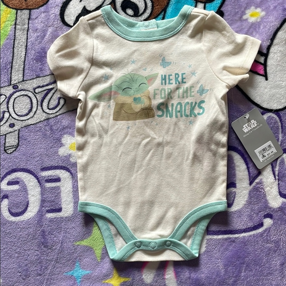 Star Wars Baby Yoda Cream and Green One Piece